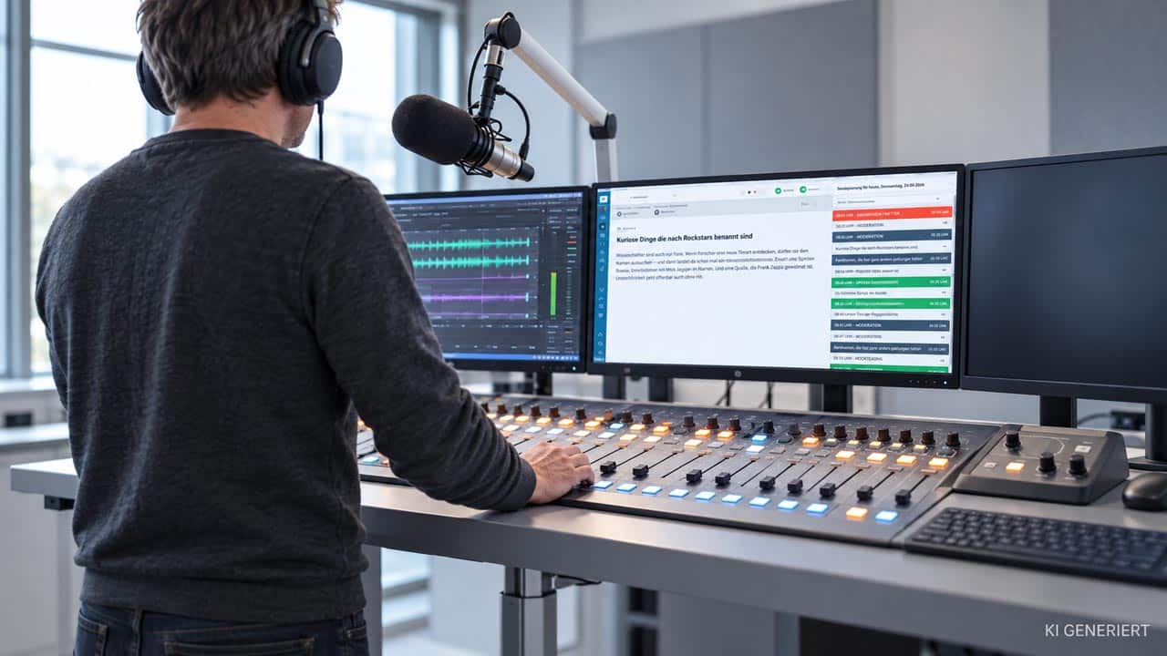 Studioansicht im Redaktionssystem für Moderator im Studio